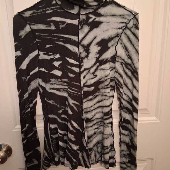 Proenza Schouler Tops - Proenza Schouler Black and White Abstract Blouse